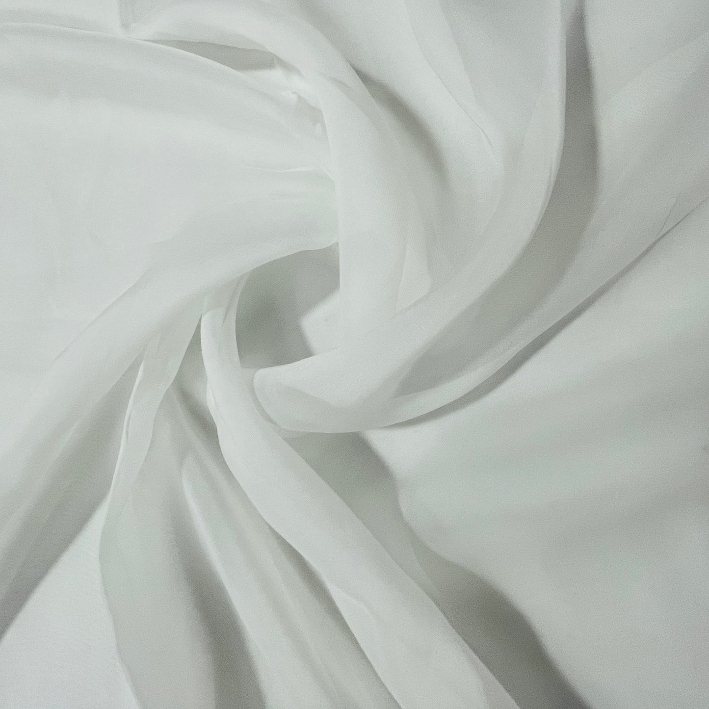 White Solid Dyeable Organza Silk Fabric - TradeUNO