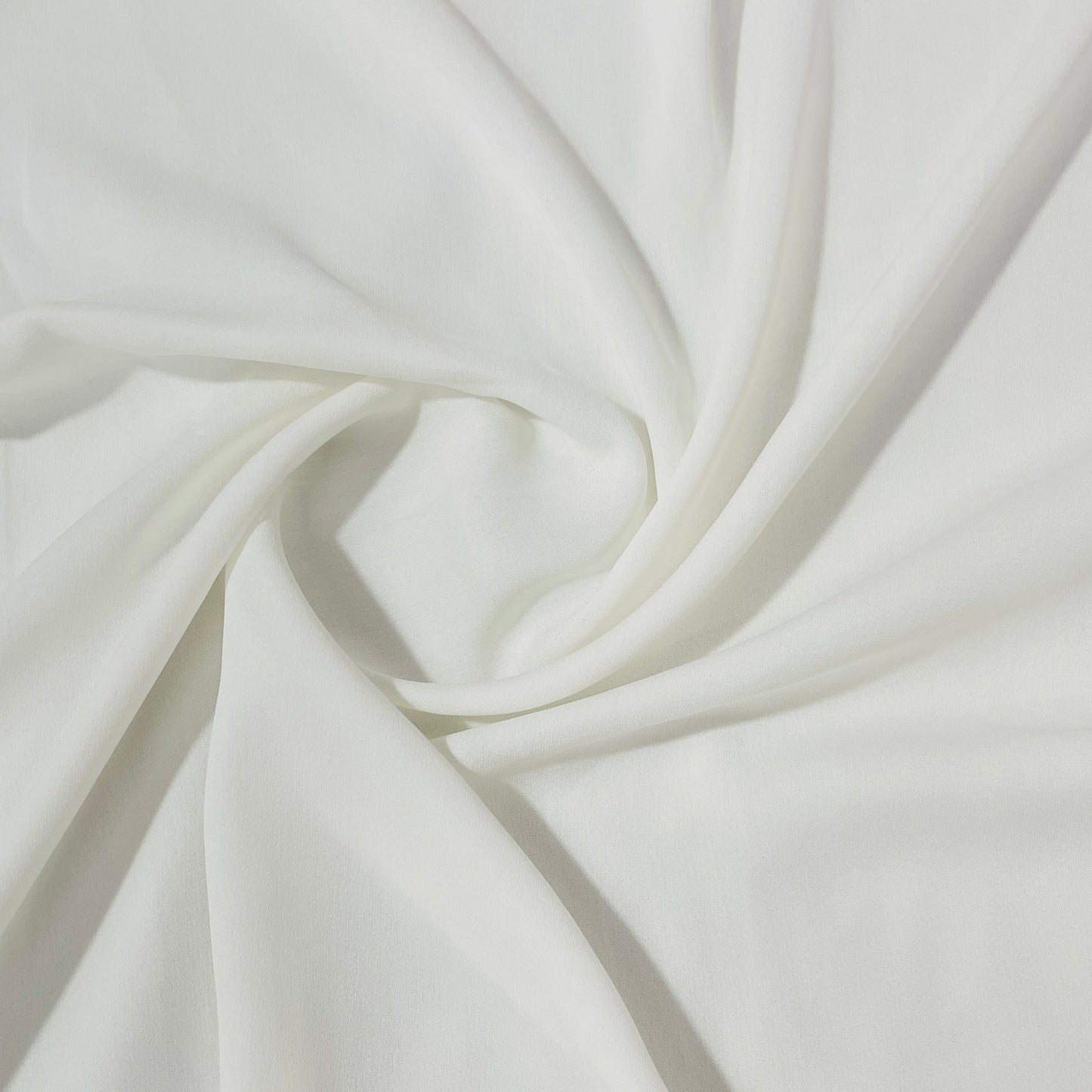 White Solid Dyeable Double Georgette Fabric - TradeUNO