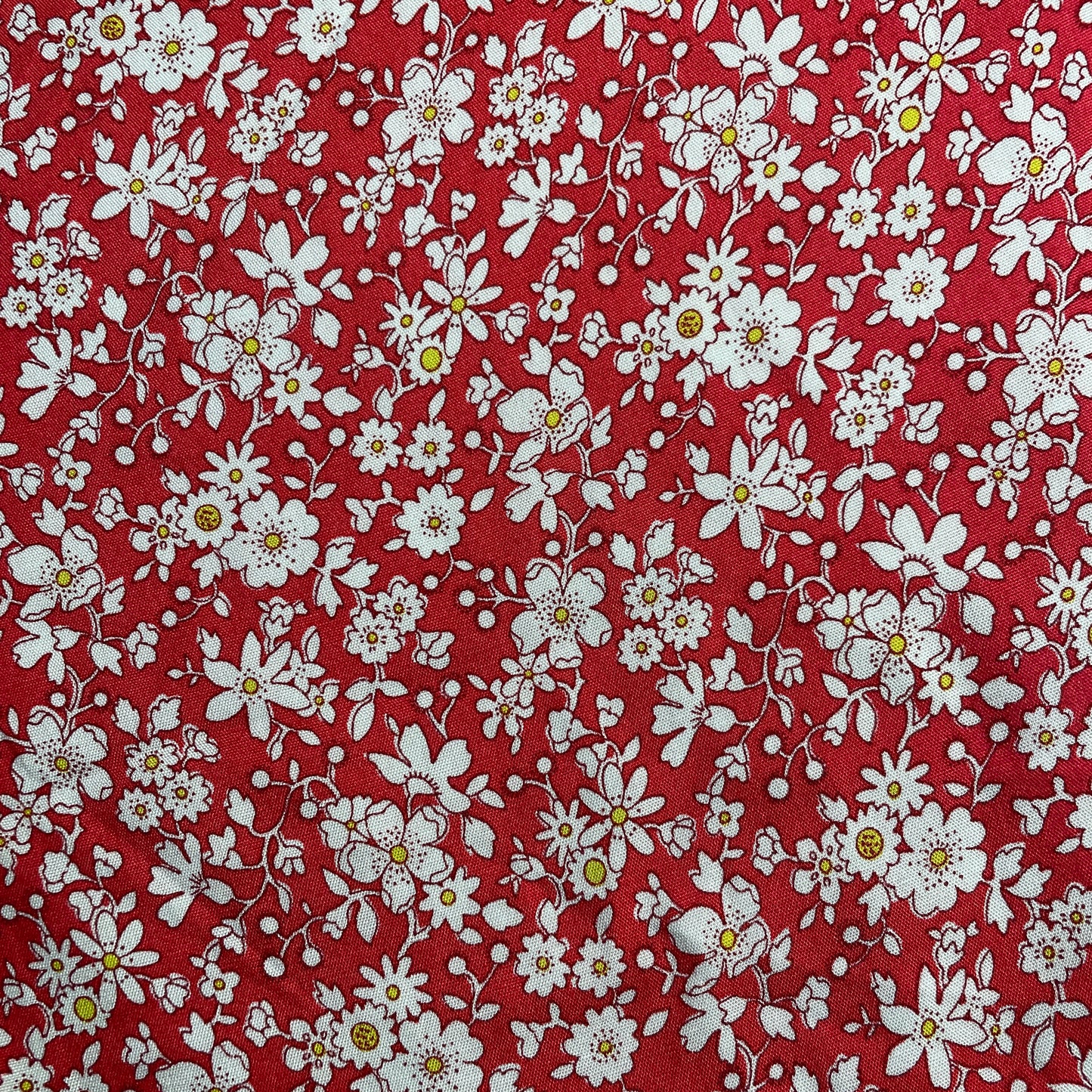 Exclusive Red Floral Print Rayon Fabric