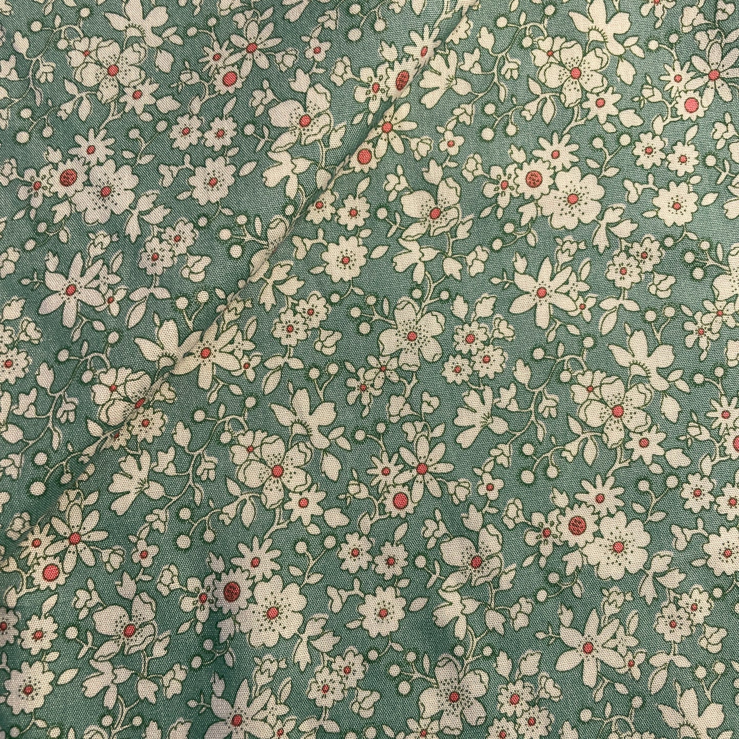 Exclusive Green Floral Print Rayon Fabric