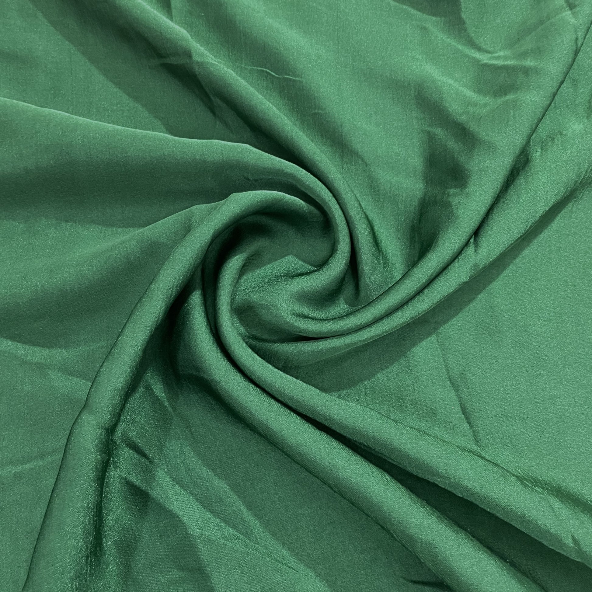 Hunter Green Solid Bemberg Silk Fabric