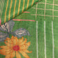 Premium Green Geometrical Print Cotton Silk Fabric