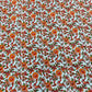 Blue Orange Floral Print Rayon Fabric - TradeUNO