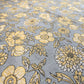 Grey & Yellow Floral Kantha Cotton Fabric