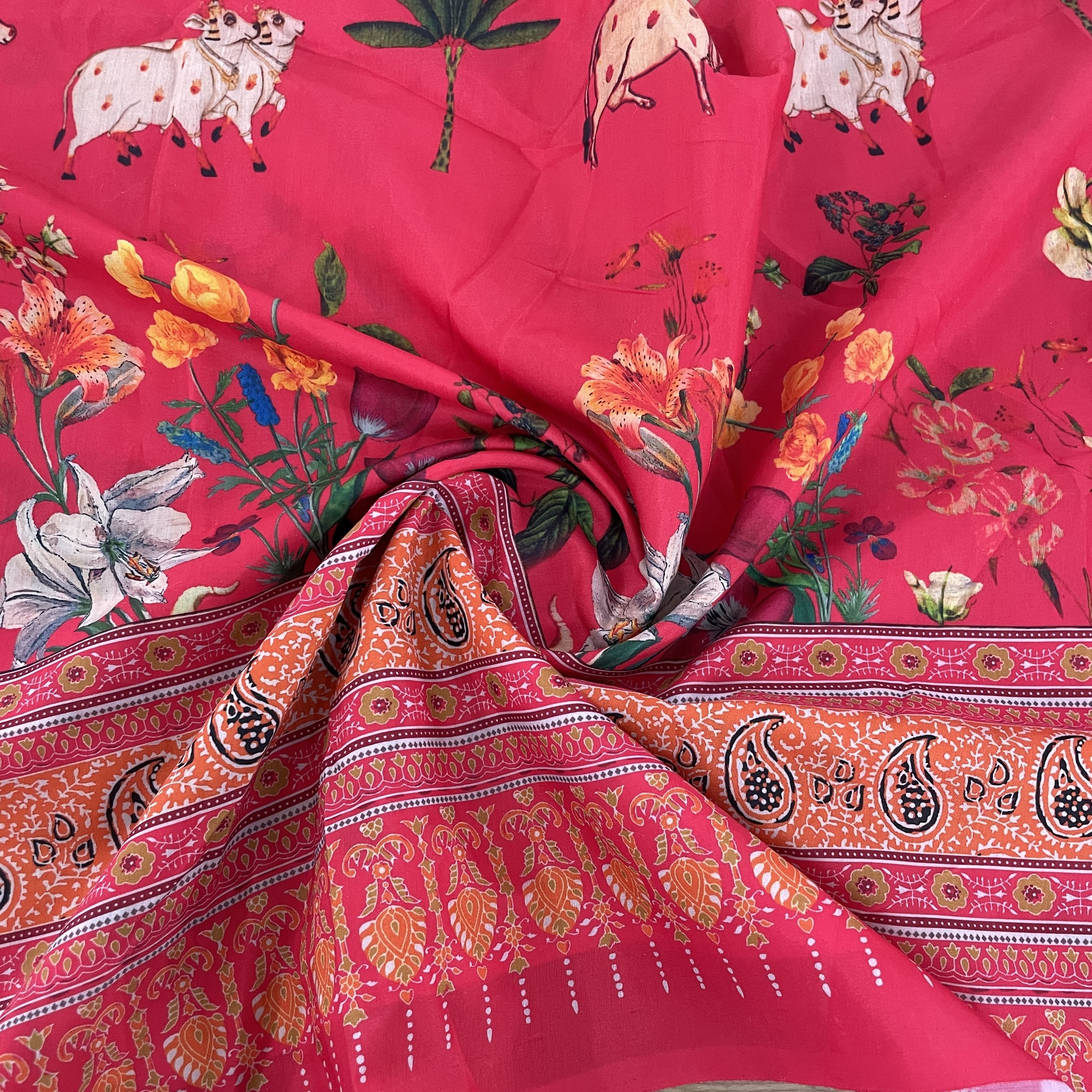 Online Lehenga in Pastel Peach Jacket Embroidered Fabric LLCV114014