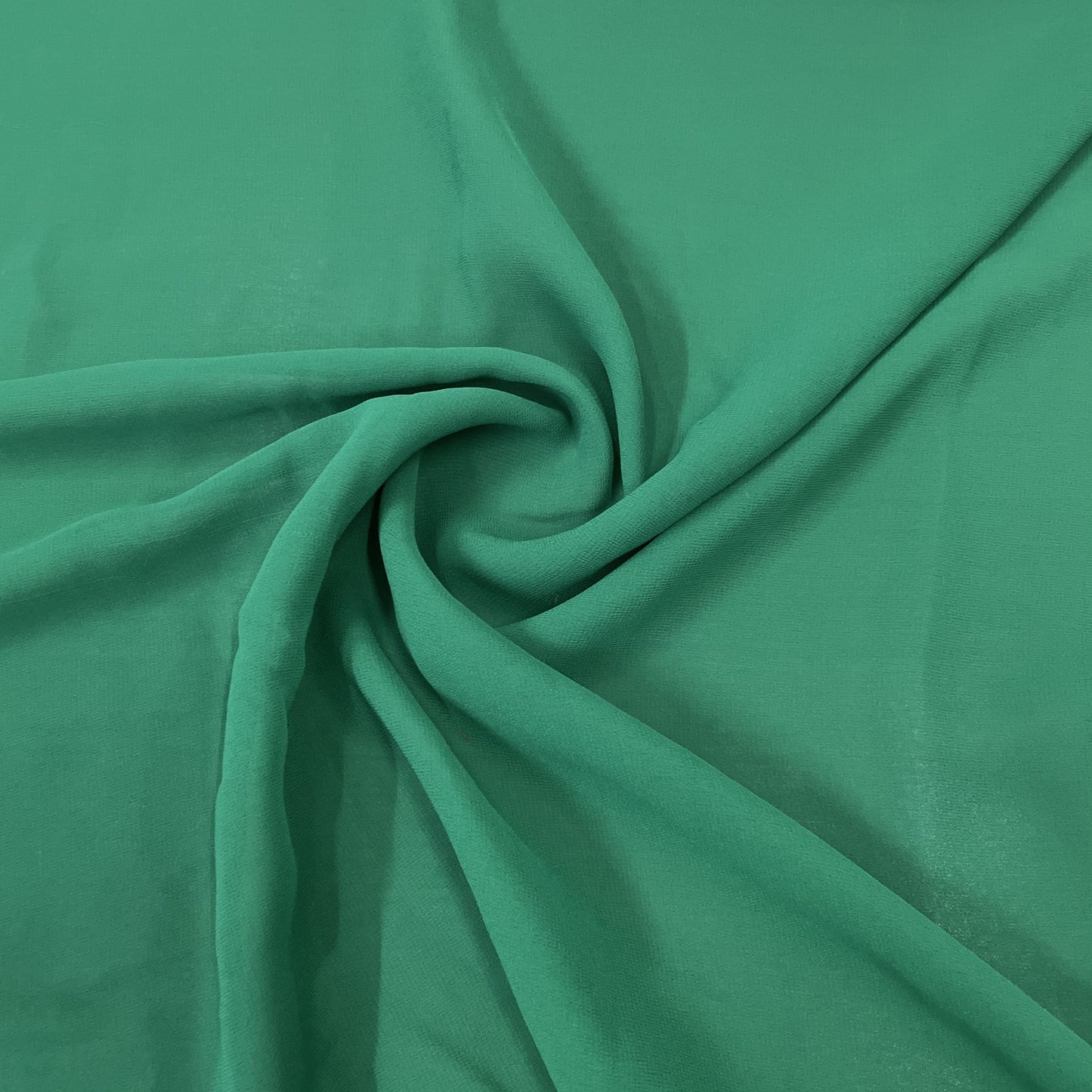 Classic Emerald Green Solid Georgette Fabric