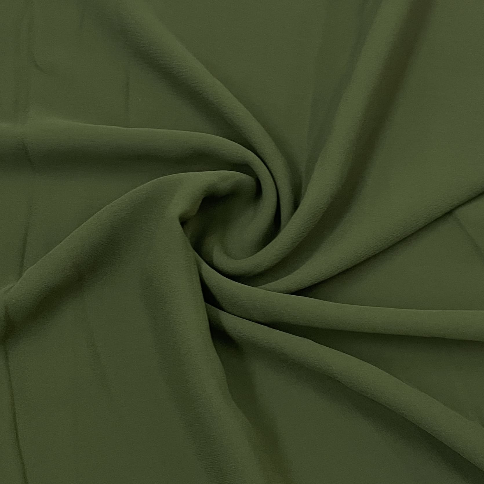 Classic Olive Green Solid Georgette Fabric