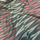 Premium Green Pink Ikkat Print Cotton Fabric