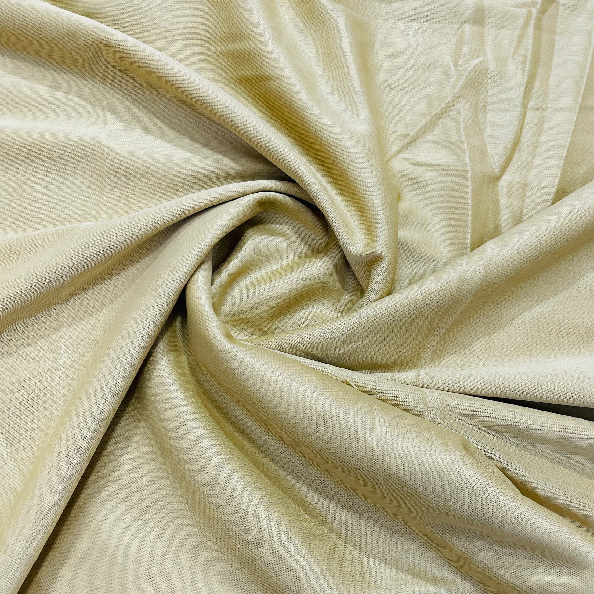 Yellow Cream Solid Lycra Dyed Fabric