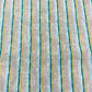 Green Stripe Sequence Embroidery Linen Fabric - TradeUNO