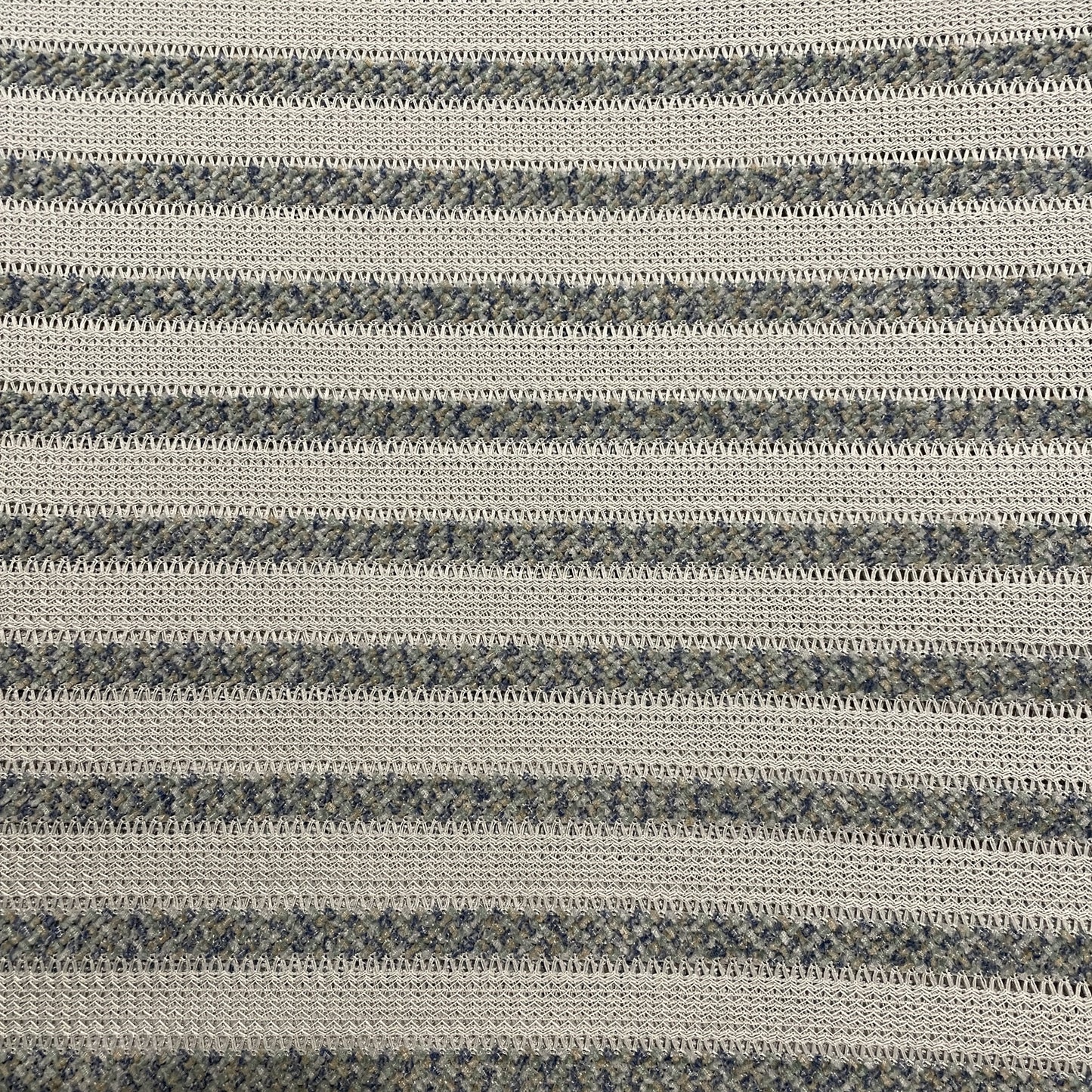 Premium Grey Stripes Crochet Fabric