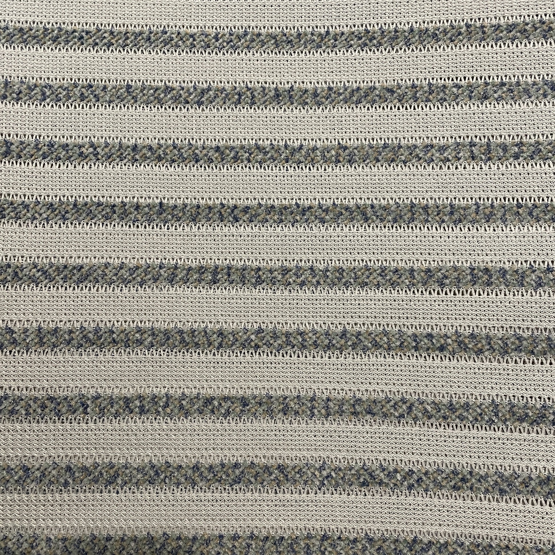 Premium Grey Stripes Crochet Fabric