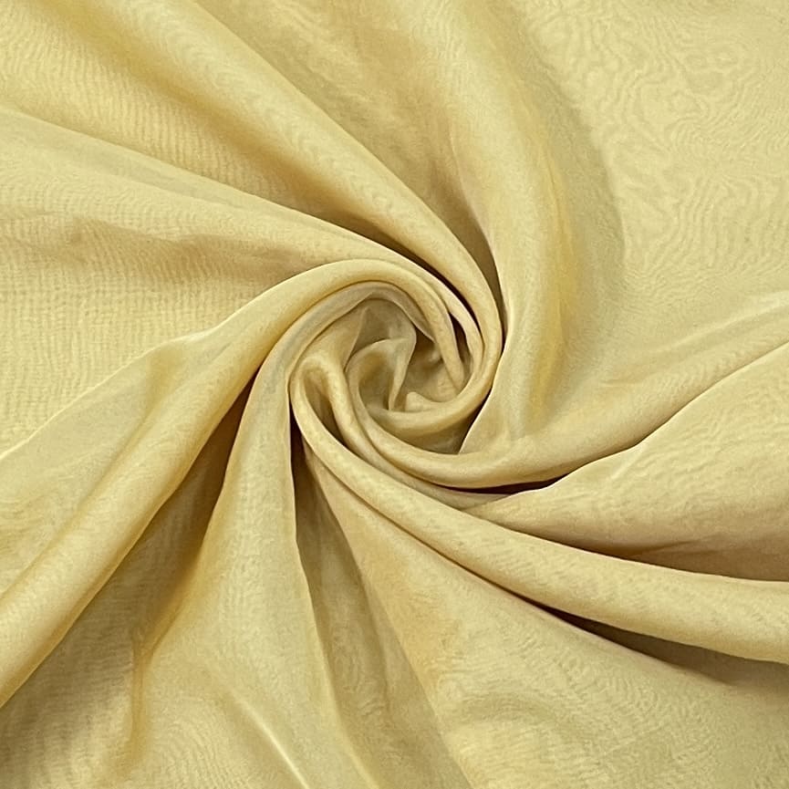 Exclusive Golden Solid Organza Fabric