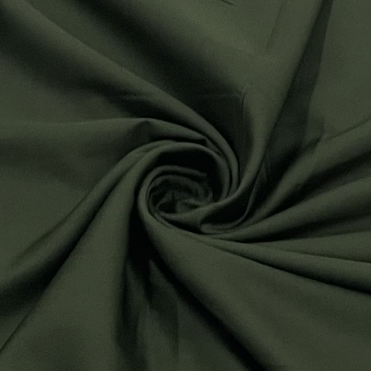 classic dark olive green solid cotton satin