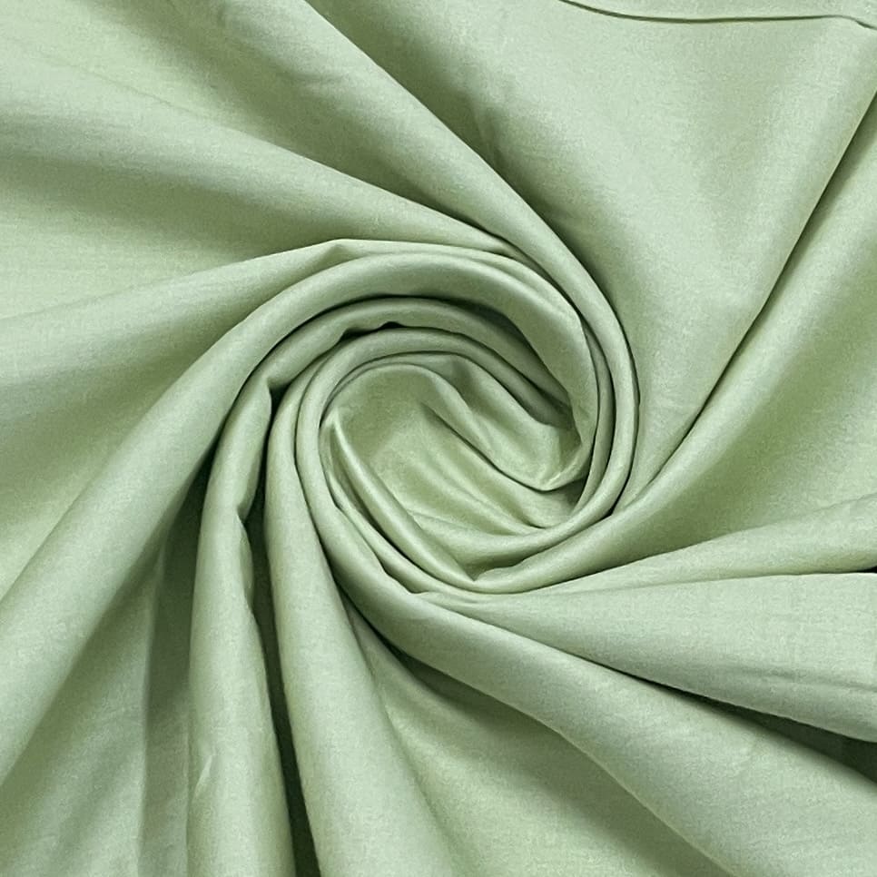 classic sage green solid cotton satin