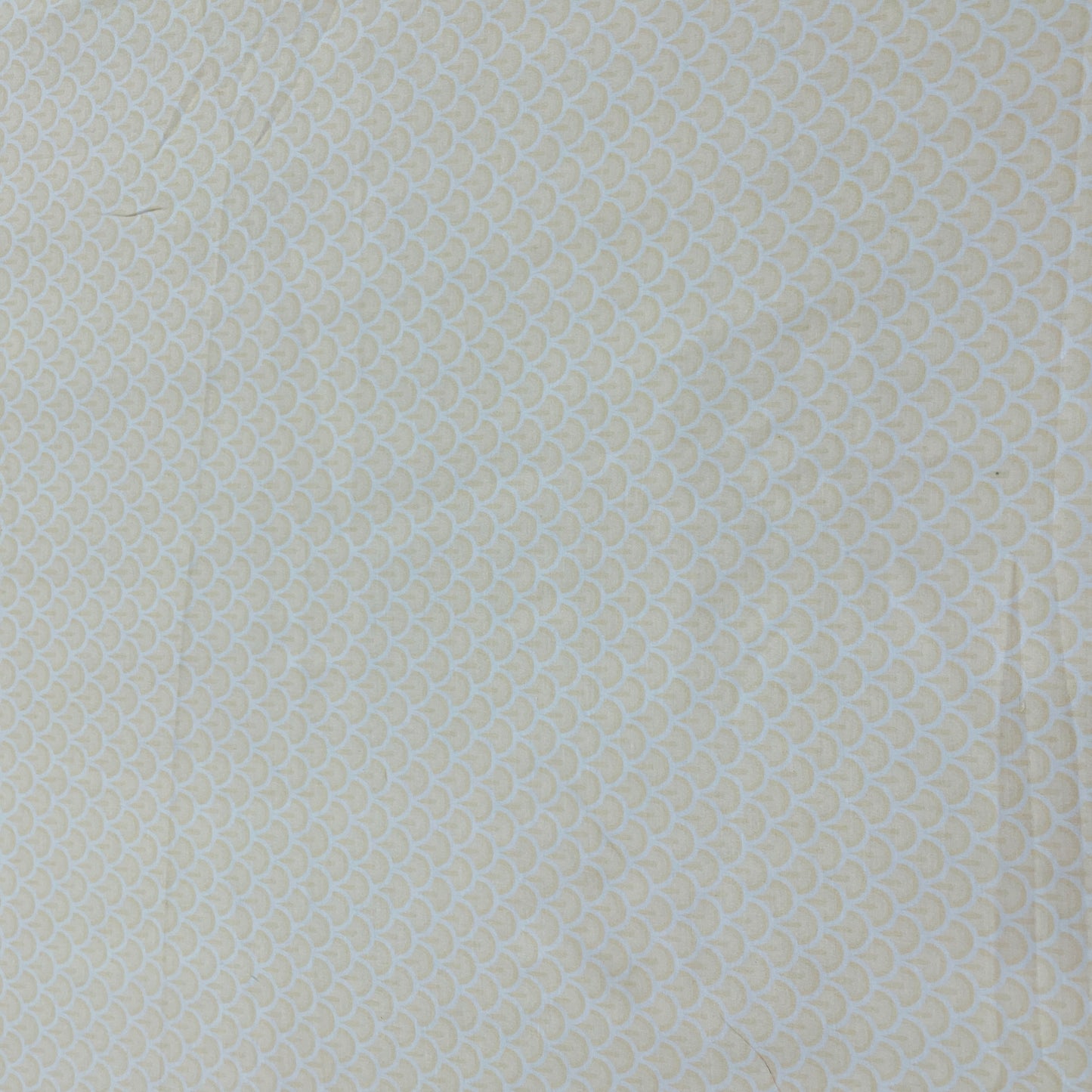 Cream Traditional Print Cotton Satin Fabric - TradeUNO