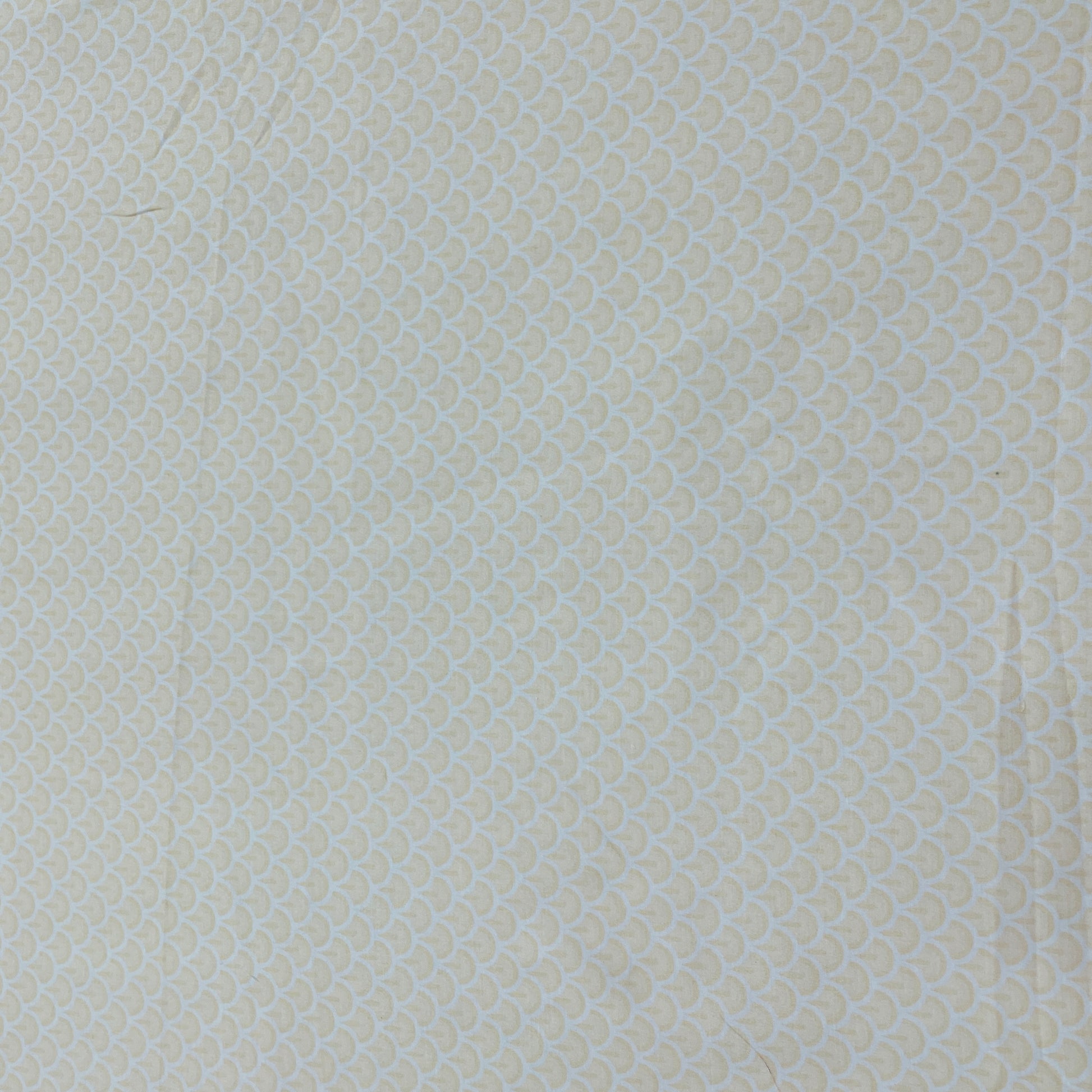 Cream Traditional Print Cotton Satin Fabric - TradeUNO