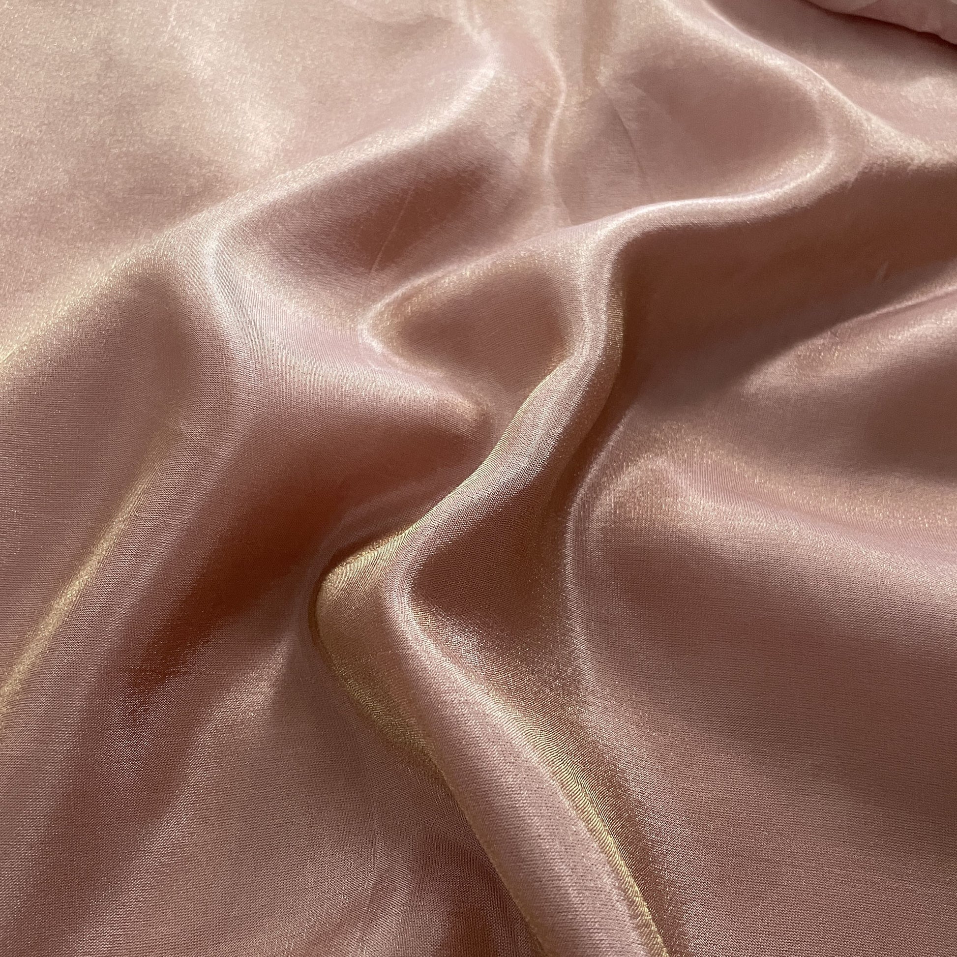 Premium Rose Gold Solid Viscose Tissue Fabric