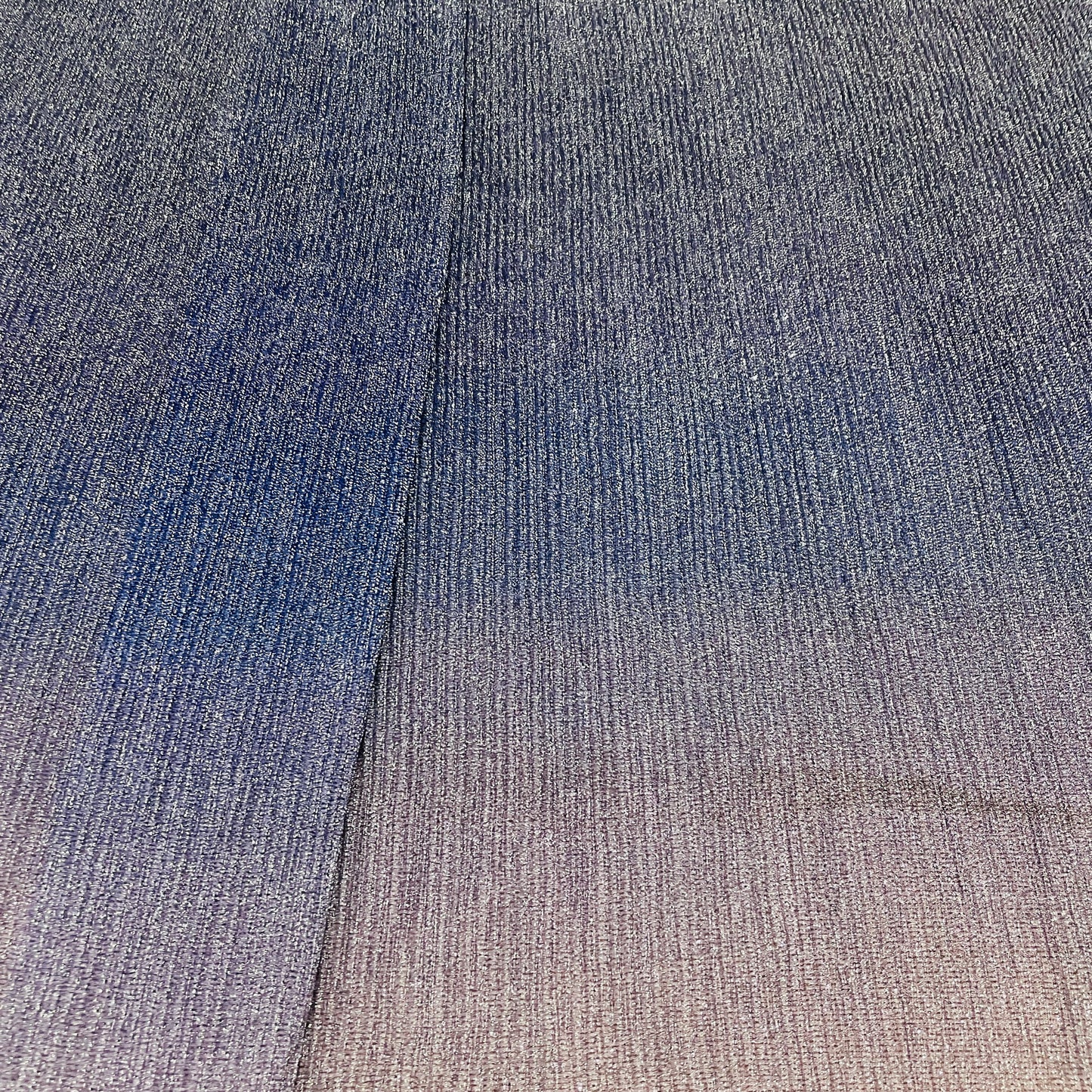 Dark Blue & Grey Ombre Shimmer Knitted Lycra Fabric - TradeUNO