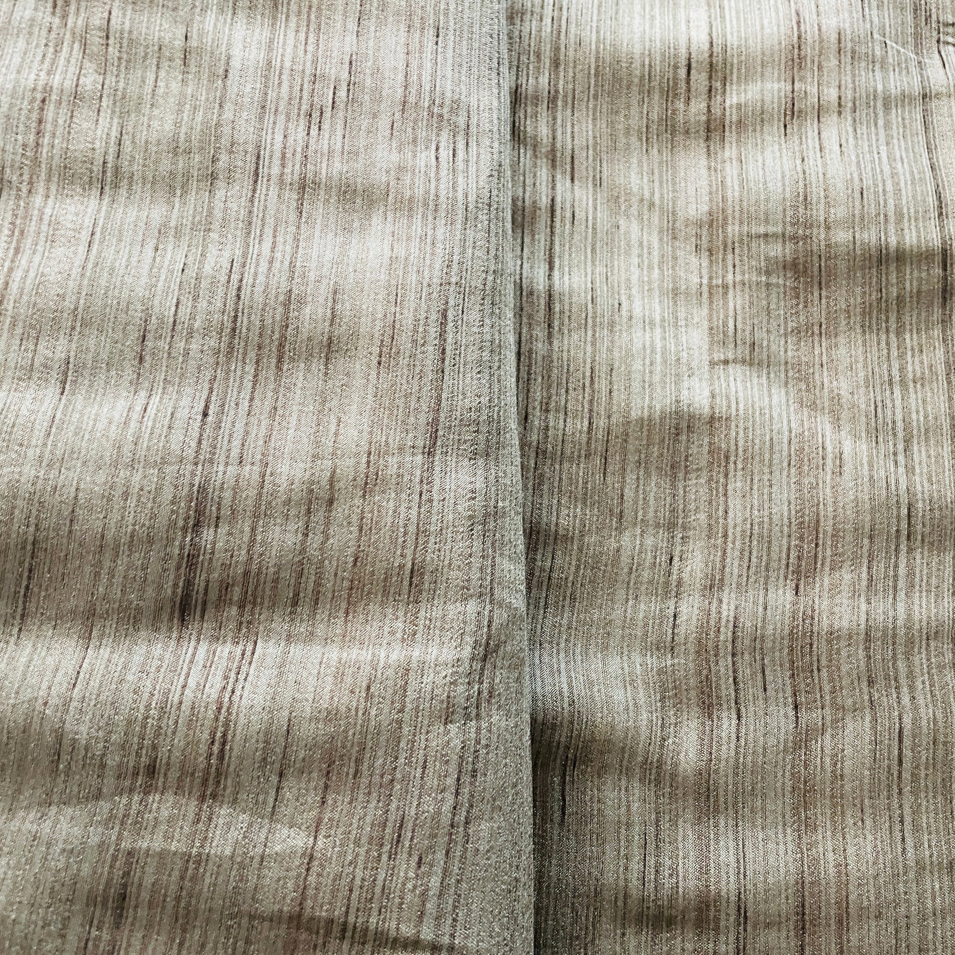 Premium Brown Solid Tusser Khadi Fabric