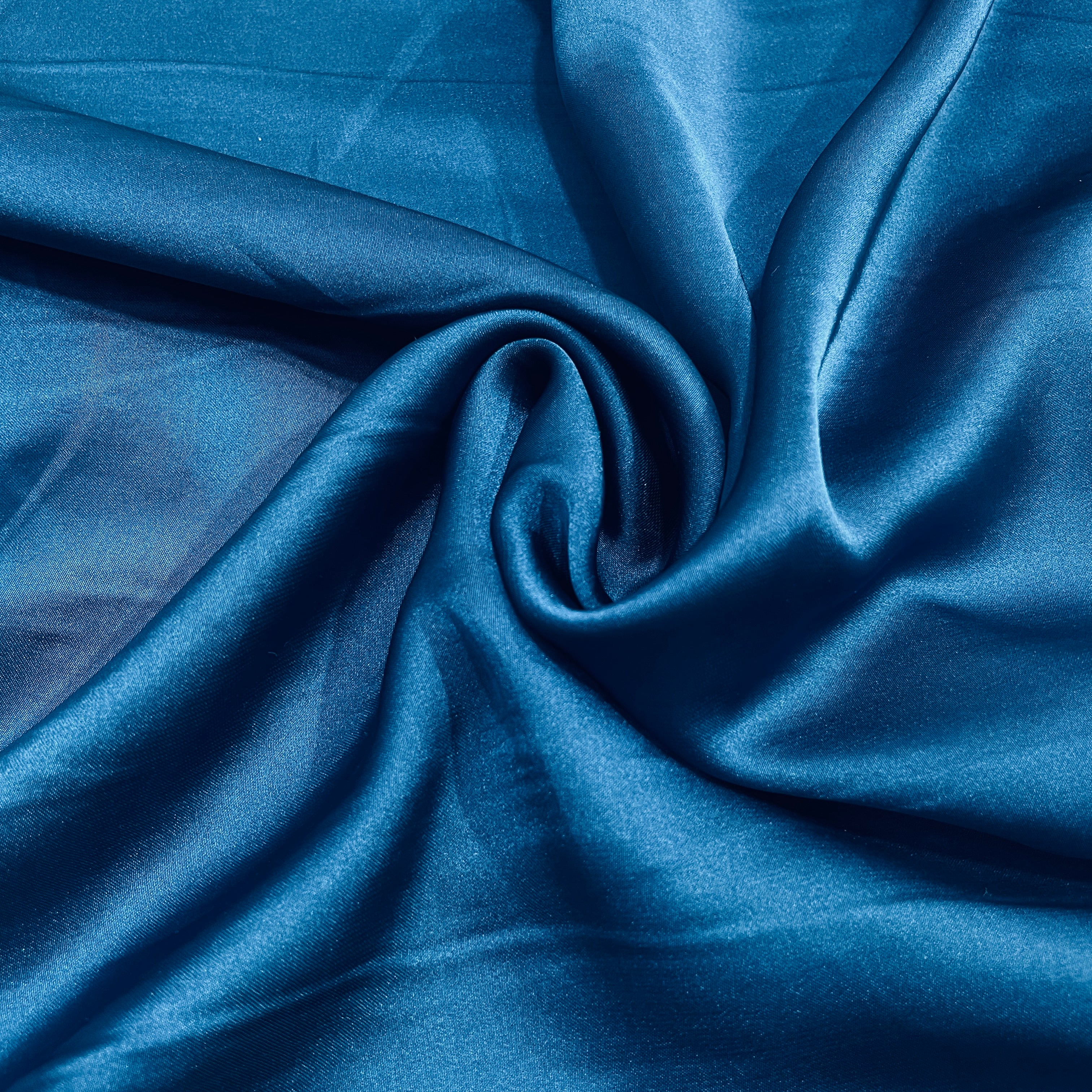 Teal Blue Satin Fabric TradeUNO Fabrics