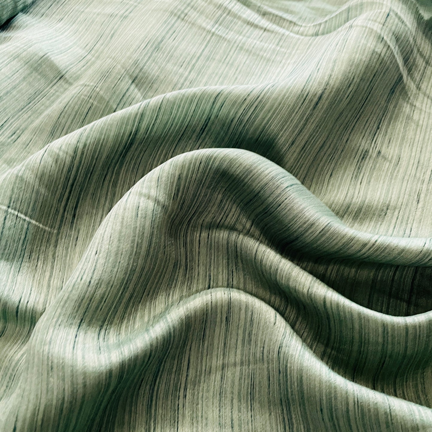 Premium Green Solid Tusser Khadi Fabric