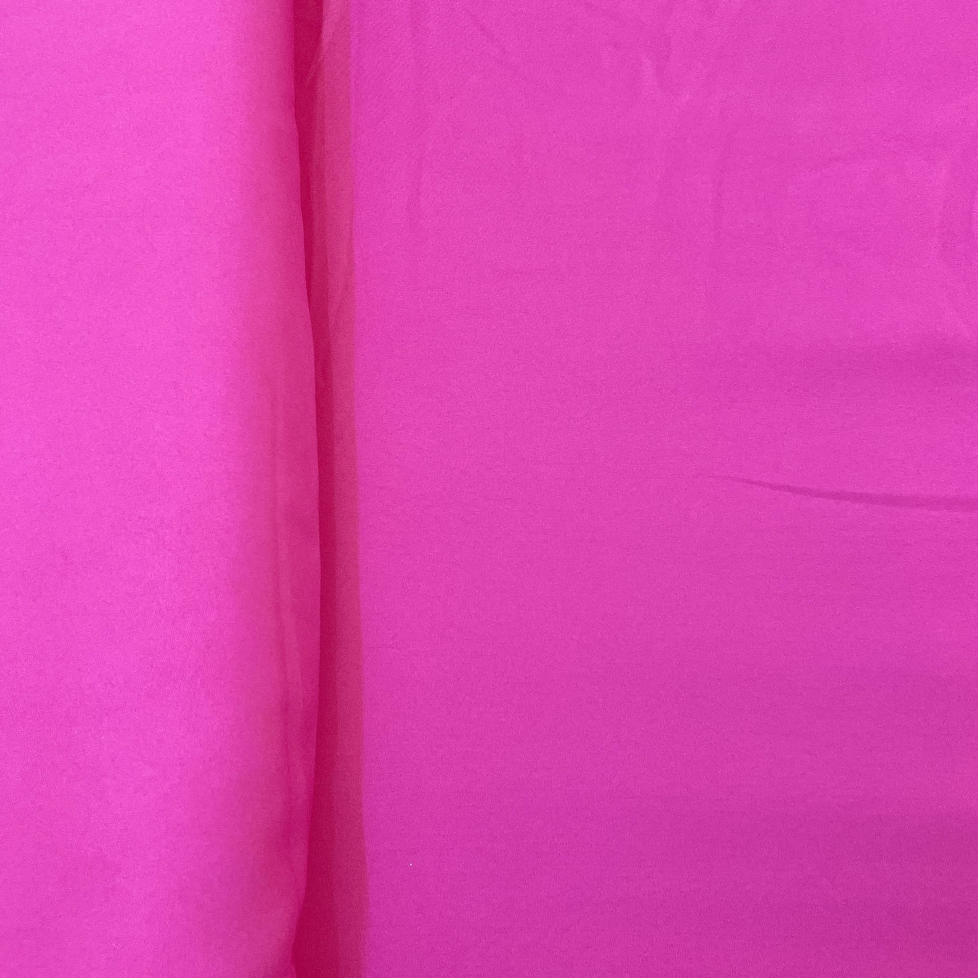 Exclusive Pink Solid Malai Crepe Fabric