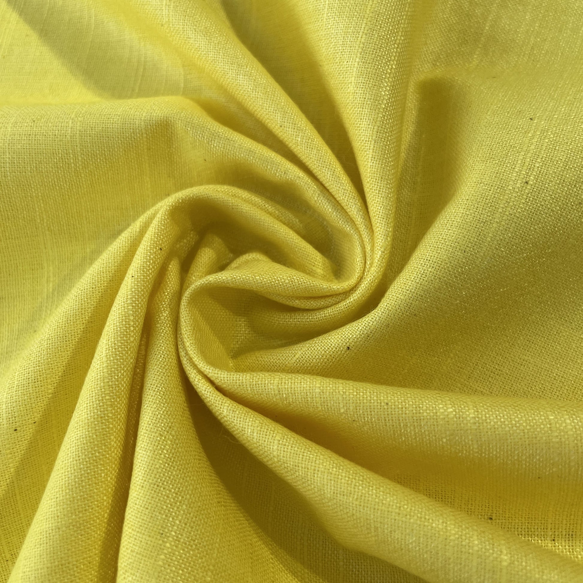 Yellow Solid Cotton Khadi Fabric 16774