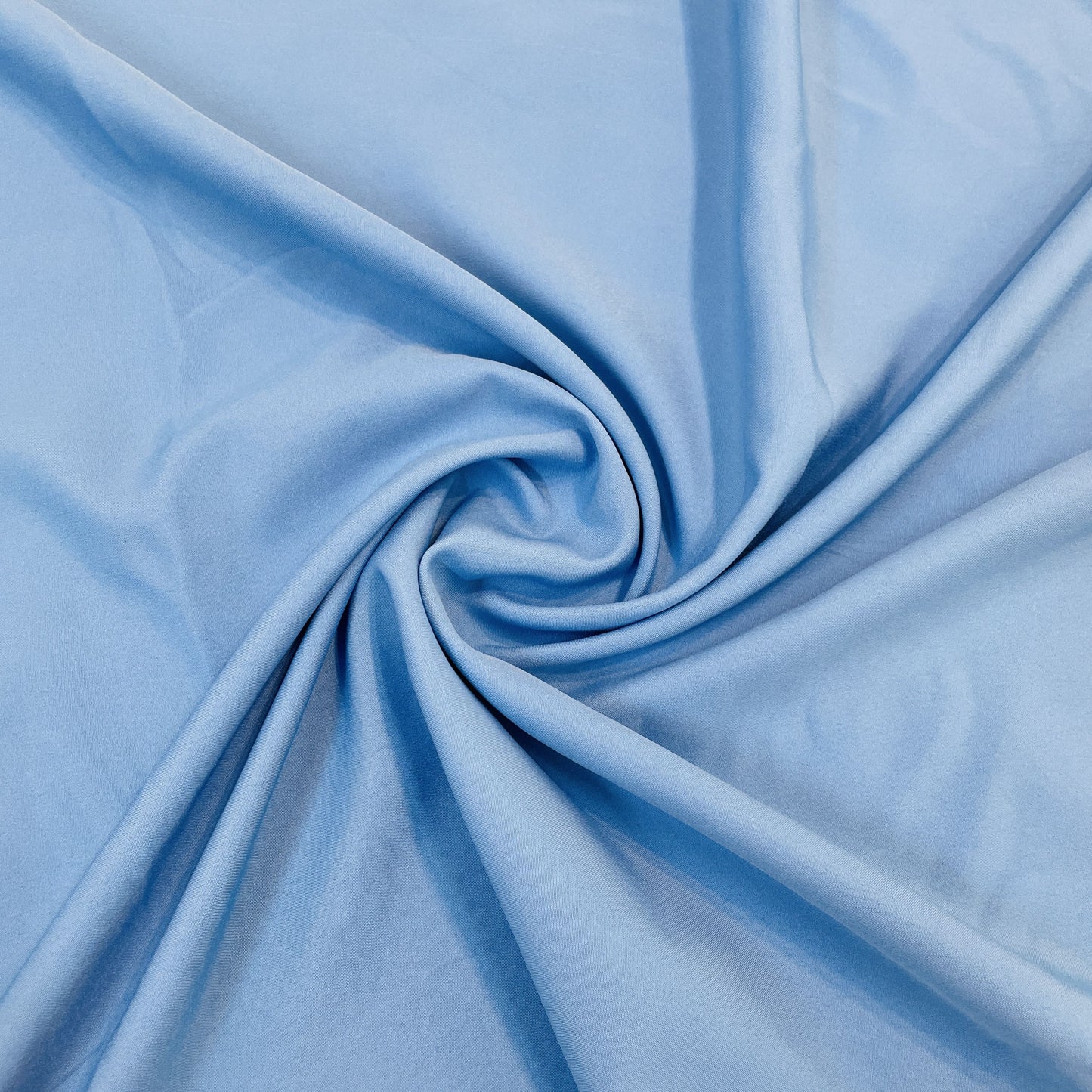 Exclusive Blue Solid Malai Crepe Fabric