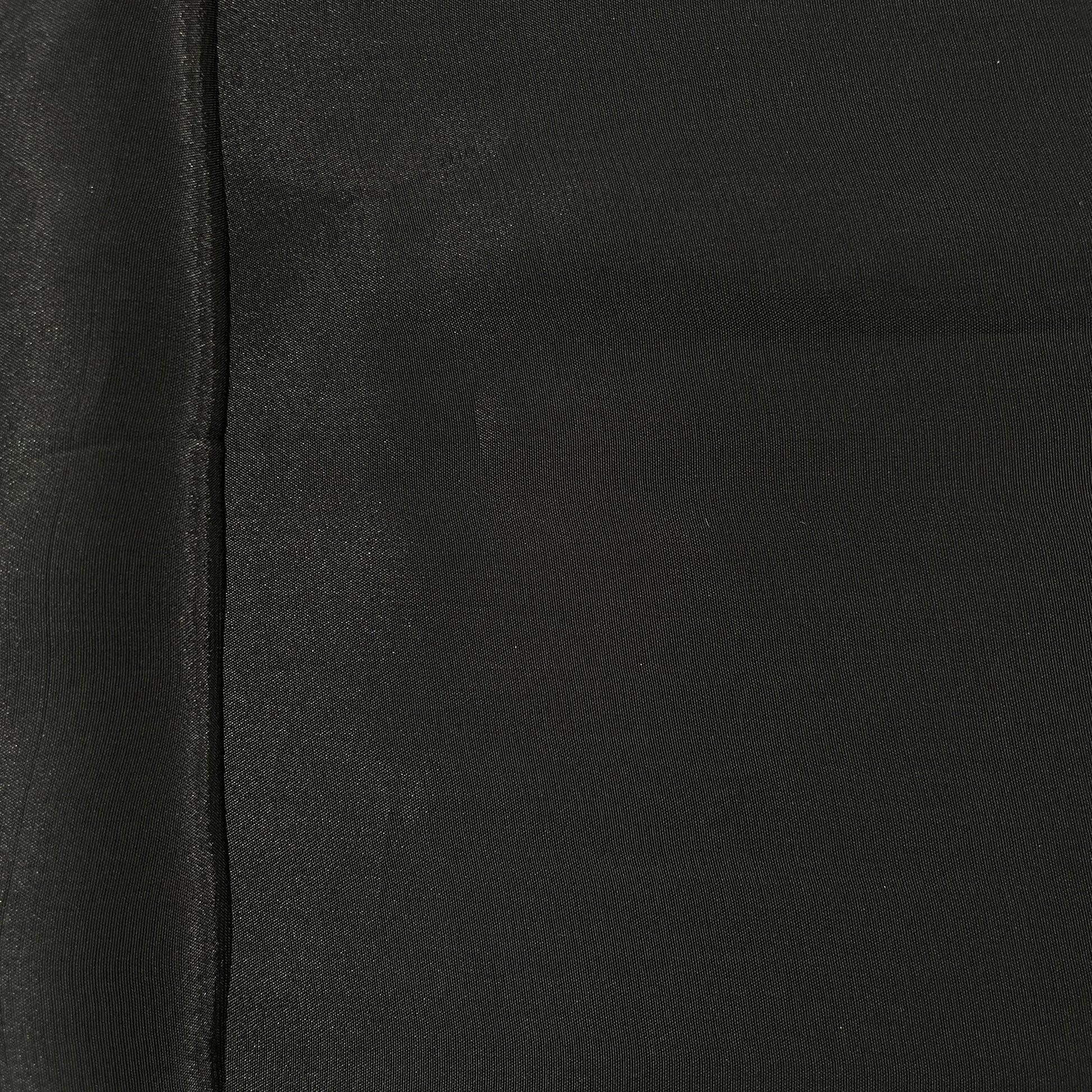 Black Solid Natural Crepe Fabric 19726