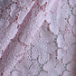 Premium Baby Pink 3D Floral Embroidery Schiffli Crepe Fabric 16596