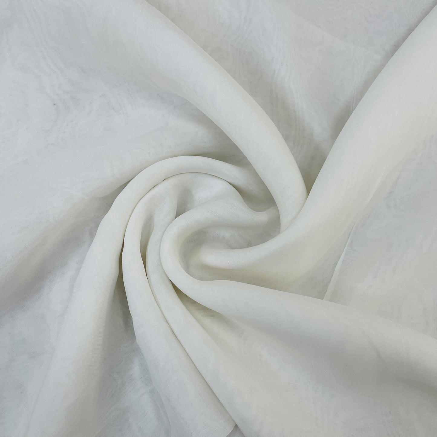 Exclusive White Solid Dyeable Organza Fabric