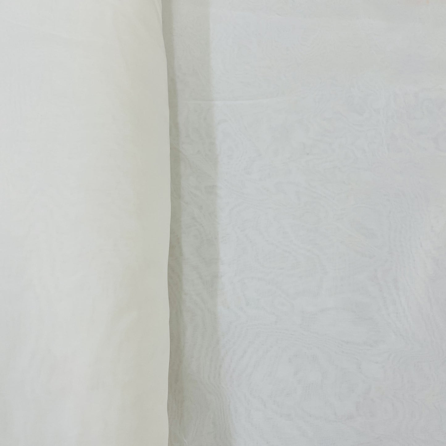 Exclusive White Solid Dyeable Organza Fabric