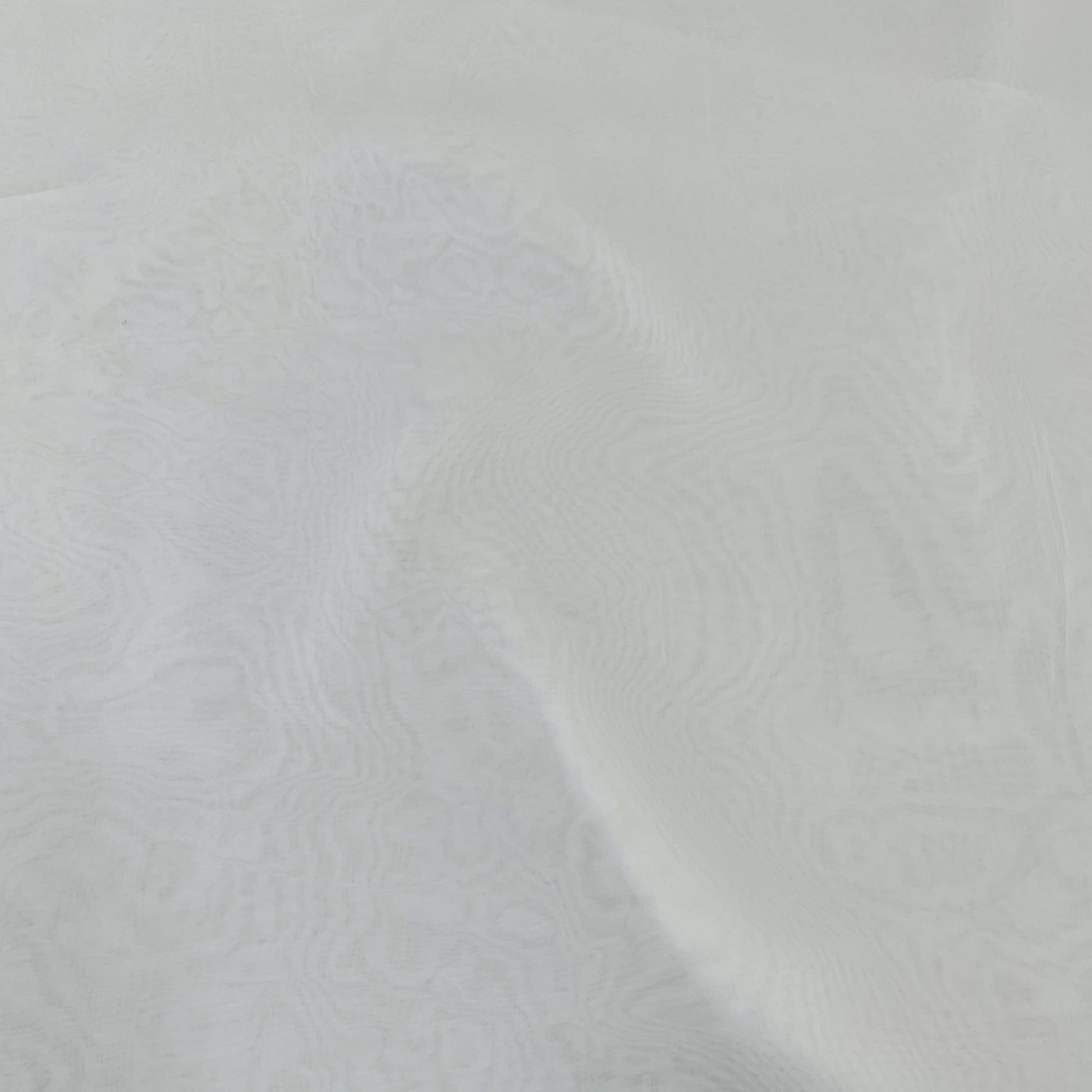 Exclusive White Solid Dyeable Organza Fabric