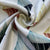 Off White Geomatrical Print Modal Satin Fabric 17166