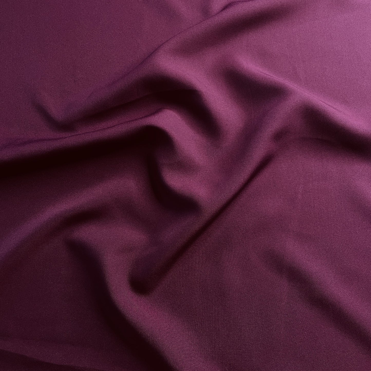 Dark Purple Solid Butter Crepe Fabric