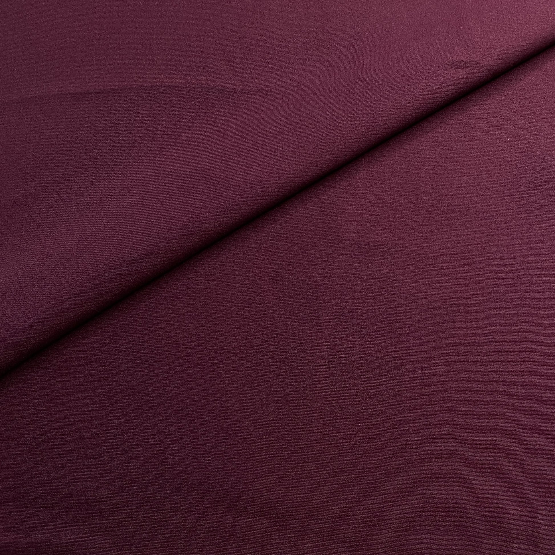 Dark Purple Solid Butter Crepe Fabric