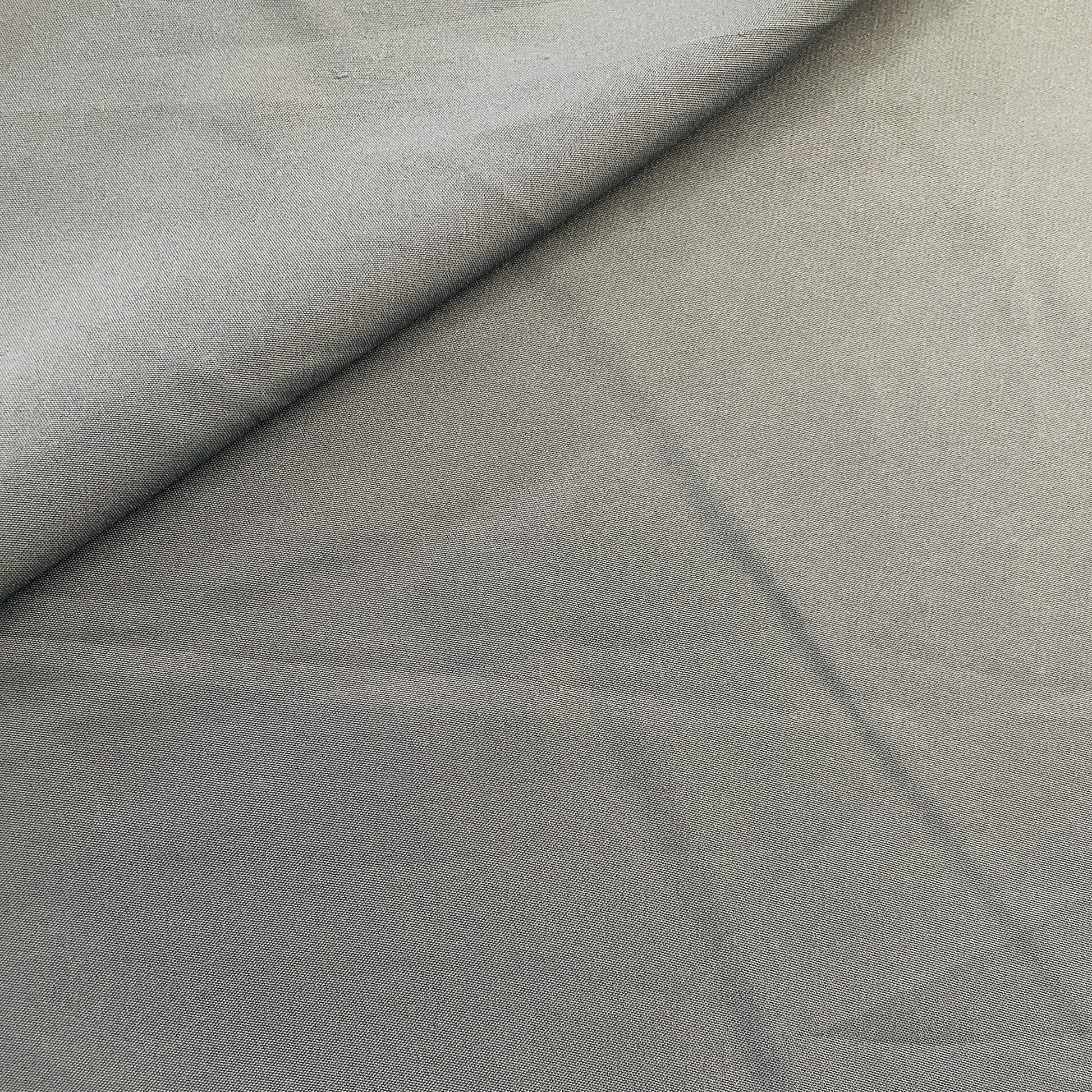 Grey Solid Butter Crepe Fabric