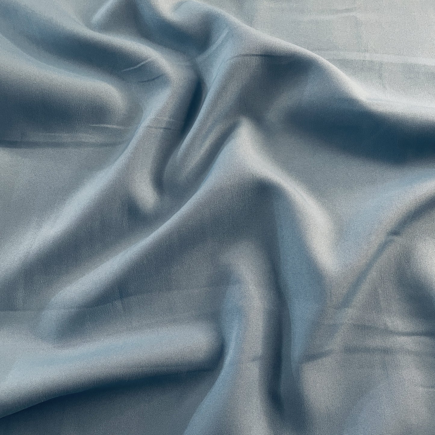 Baby Blue Solid Butter Crepe Fabric