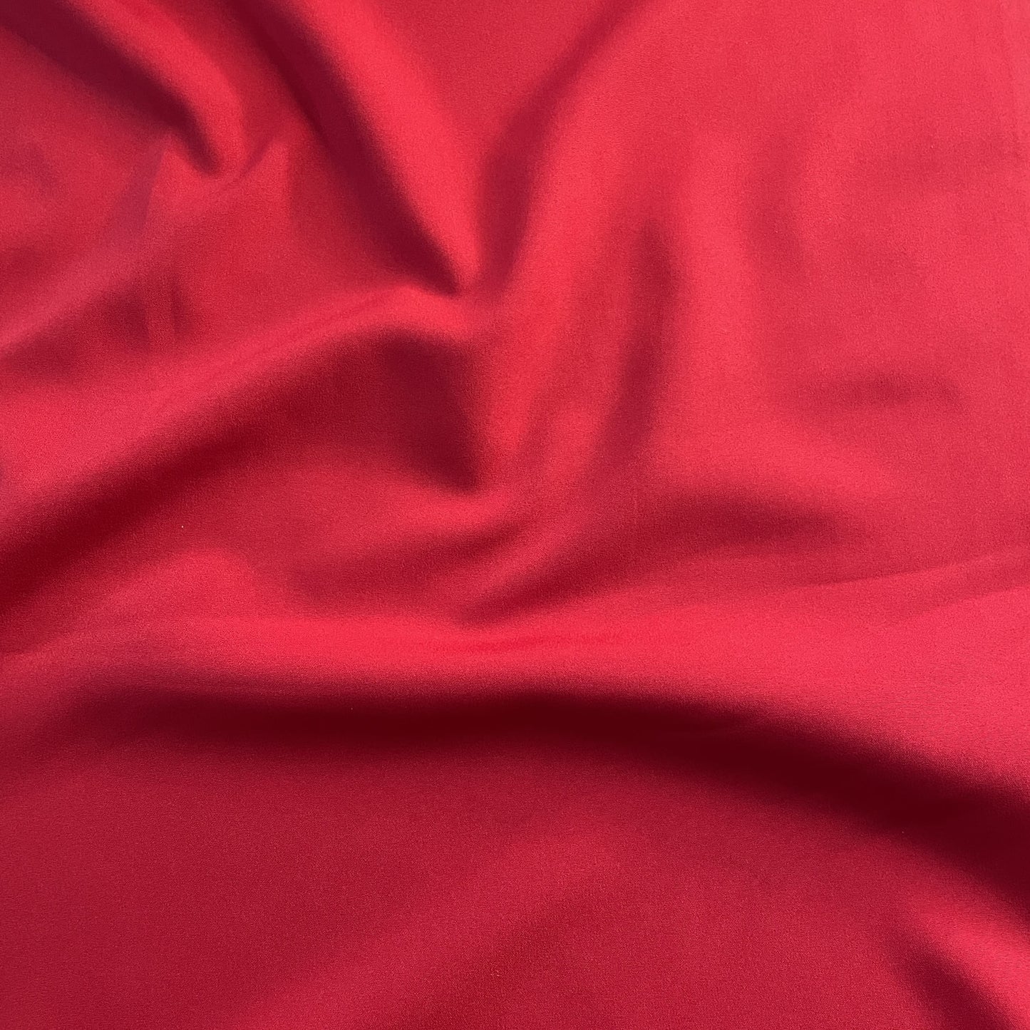 Red Solid Butter Crepe Fabric