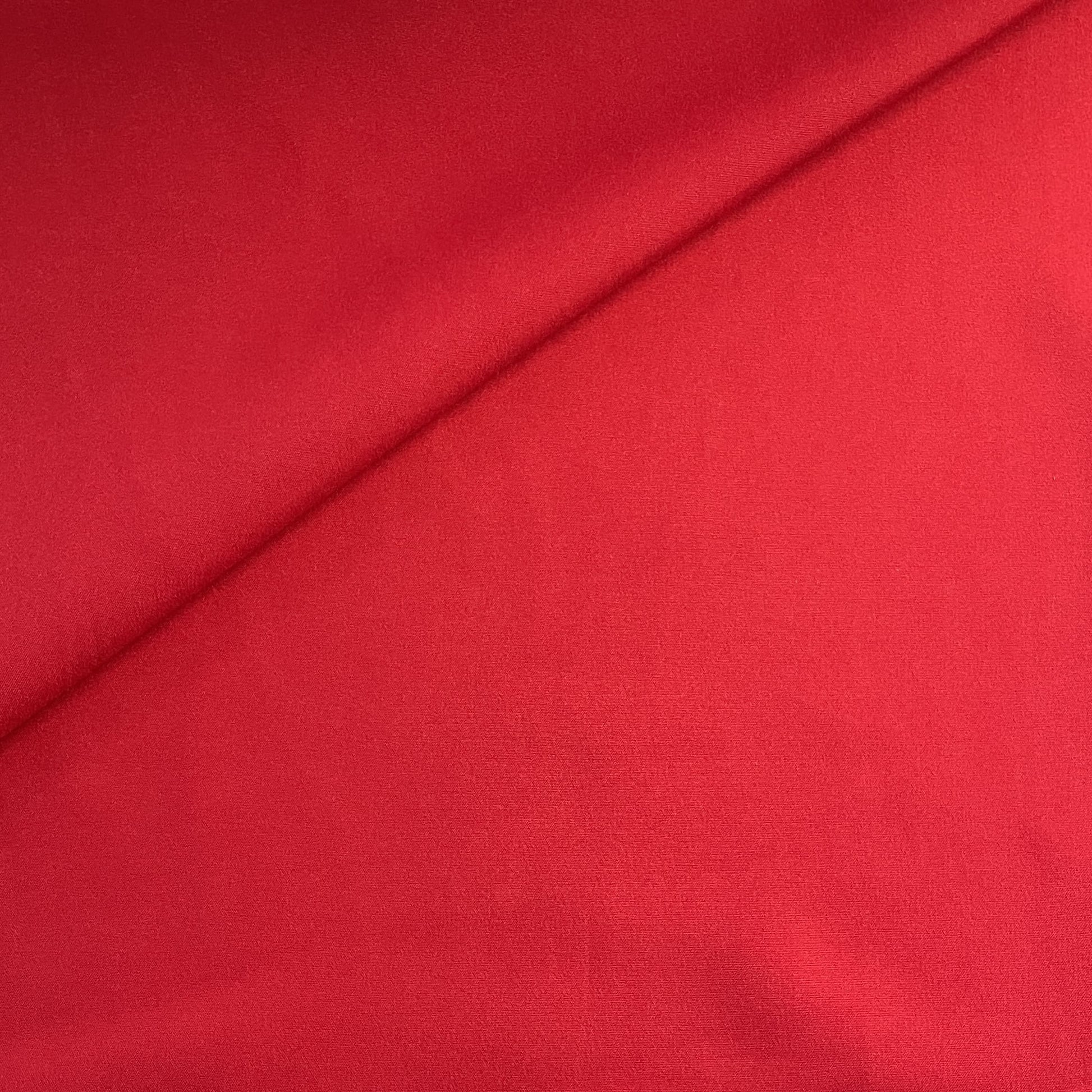 Red Solid Butter Crepe Fabric