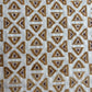 Off White Mustard Yellow Geometrical Cotton Chanderi Fabric 15617