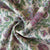 Pink Floral Print Linen Organza Fabric 17198