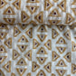 Off White Mustard Yellow Geometrical Cotton Chanderi Fabric 15617