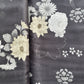 Black Floral Print Bemberg Gaji Silk Fabric 15594