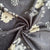 Black Floral Print Bemberg Gaji Silk Fabric 15594