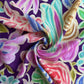 Purple Floral Print Gaji Silk Fabric 20348