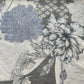 Cream & Brown tropical Print Linen Organza Fabric 17180