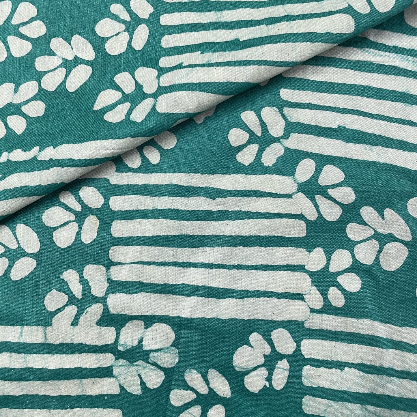 Green Batik Pure Cotton Fabric