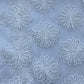 White Floral Embroidery Organza Tissue Fabric 9382